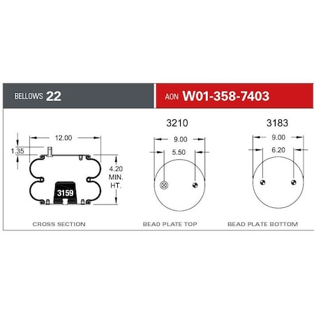 Firestone 22D RB BN 1/4NPT, W013587403 W013587403